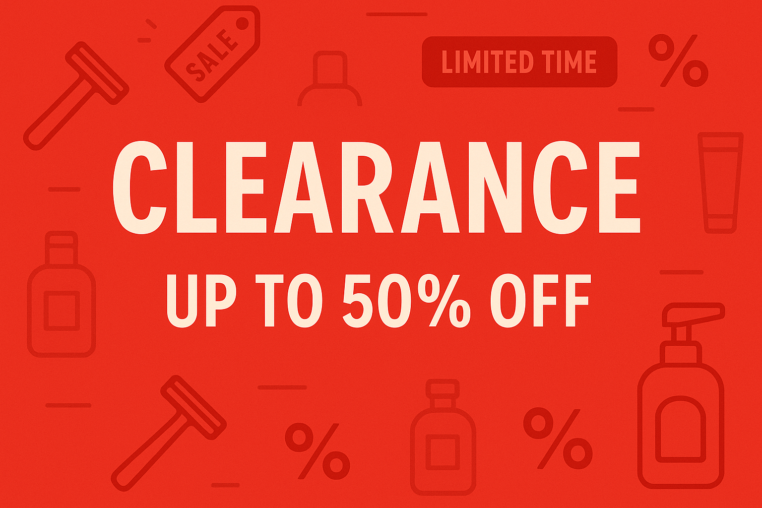 600px by 600px image for clearance section