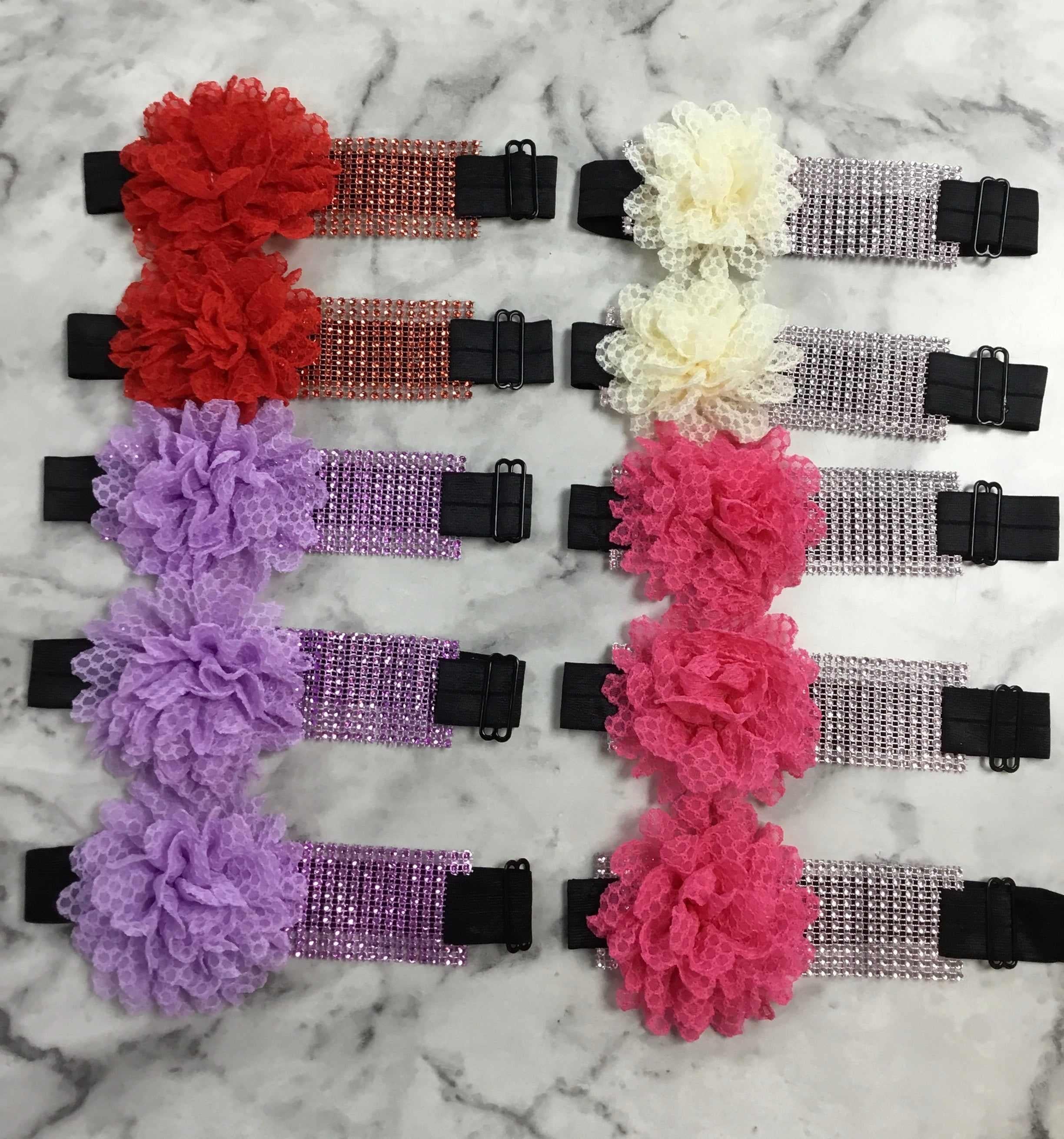 Sparkle Wrap Collars- Lace Flower collection