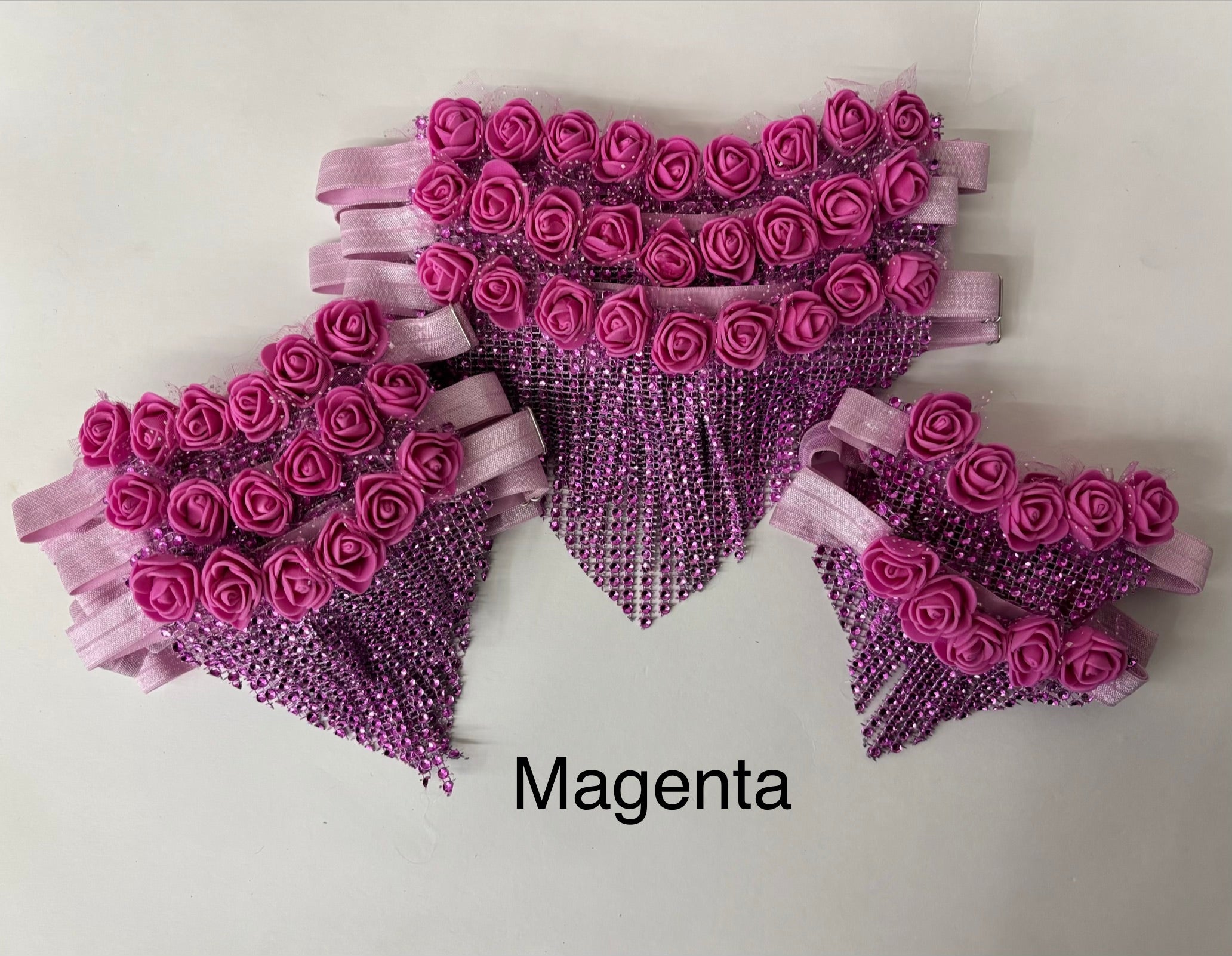 Sparkle Wrap Chandelier Rose Collars