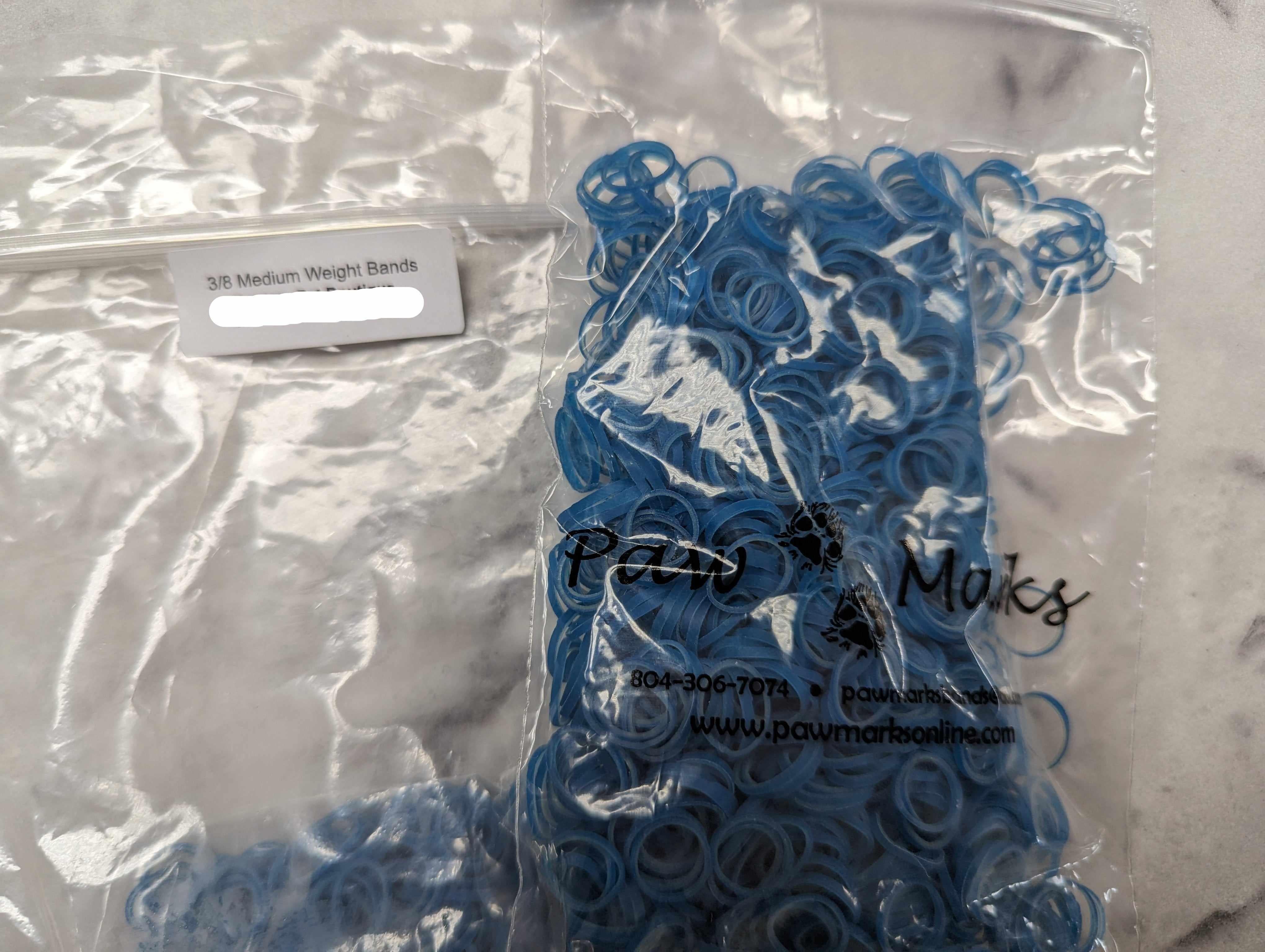 PawMarks Latex Topknot bands-3/8" /Medium weight