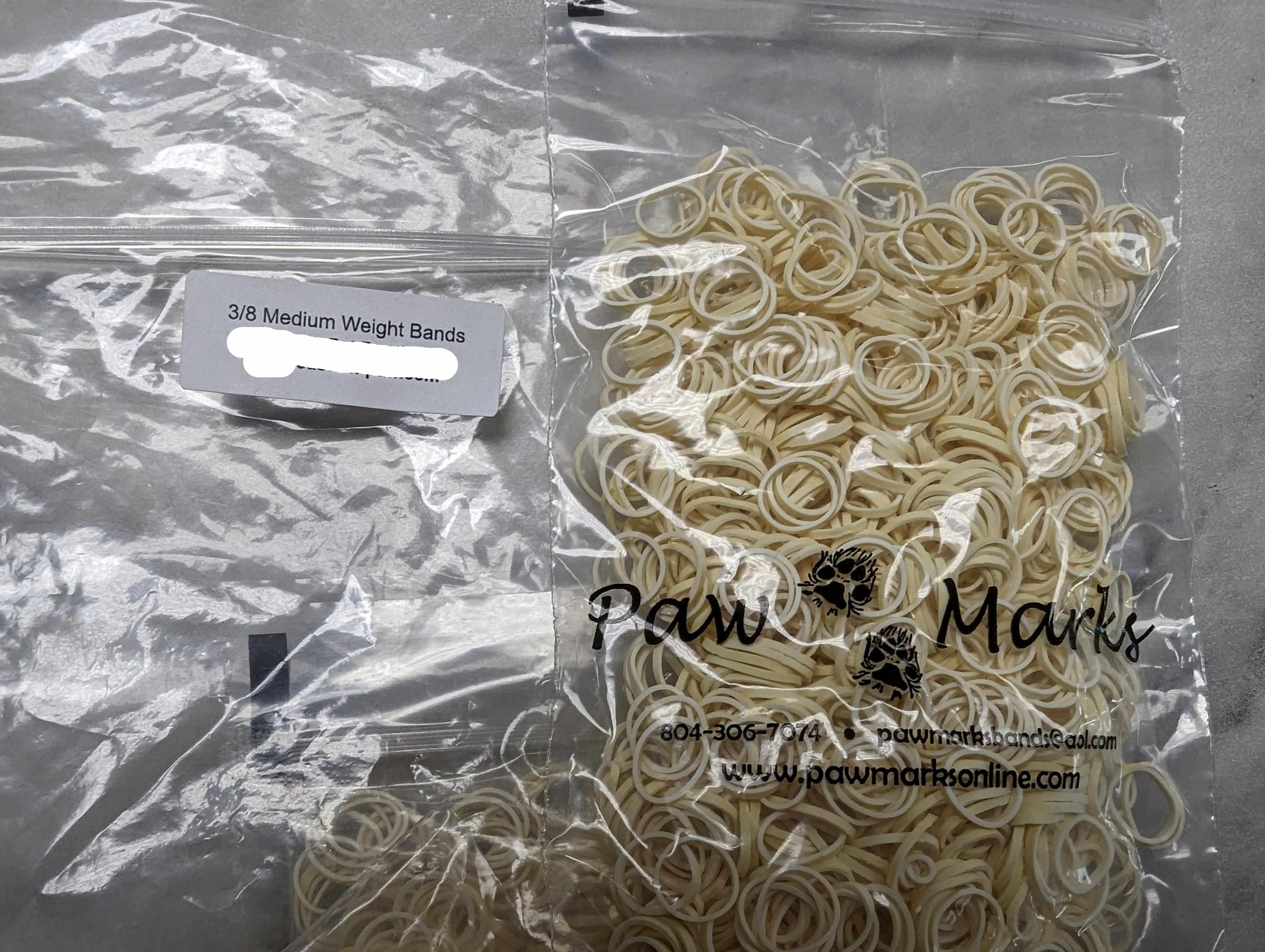 PawMarks Latex Topknot bands-3/8" /Medium weight