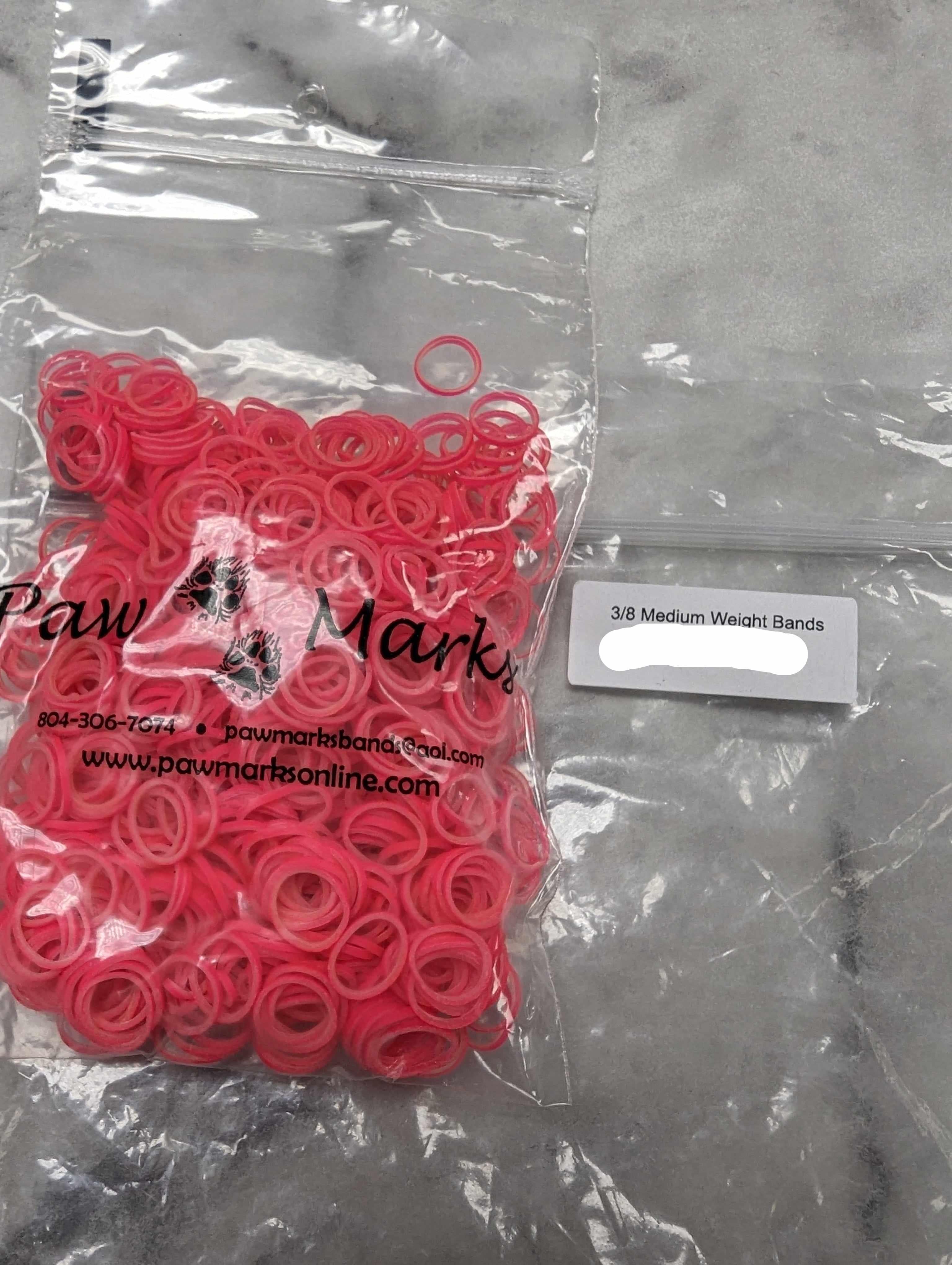 PawMarks Latex Topknot bands-3/8" /Medium weight