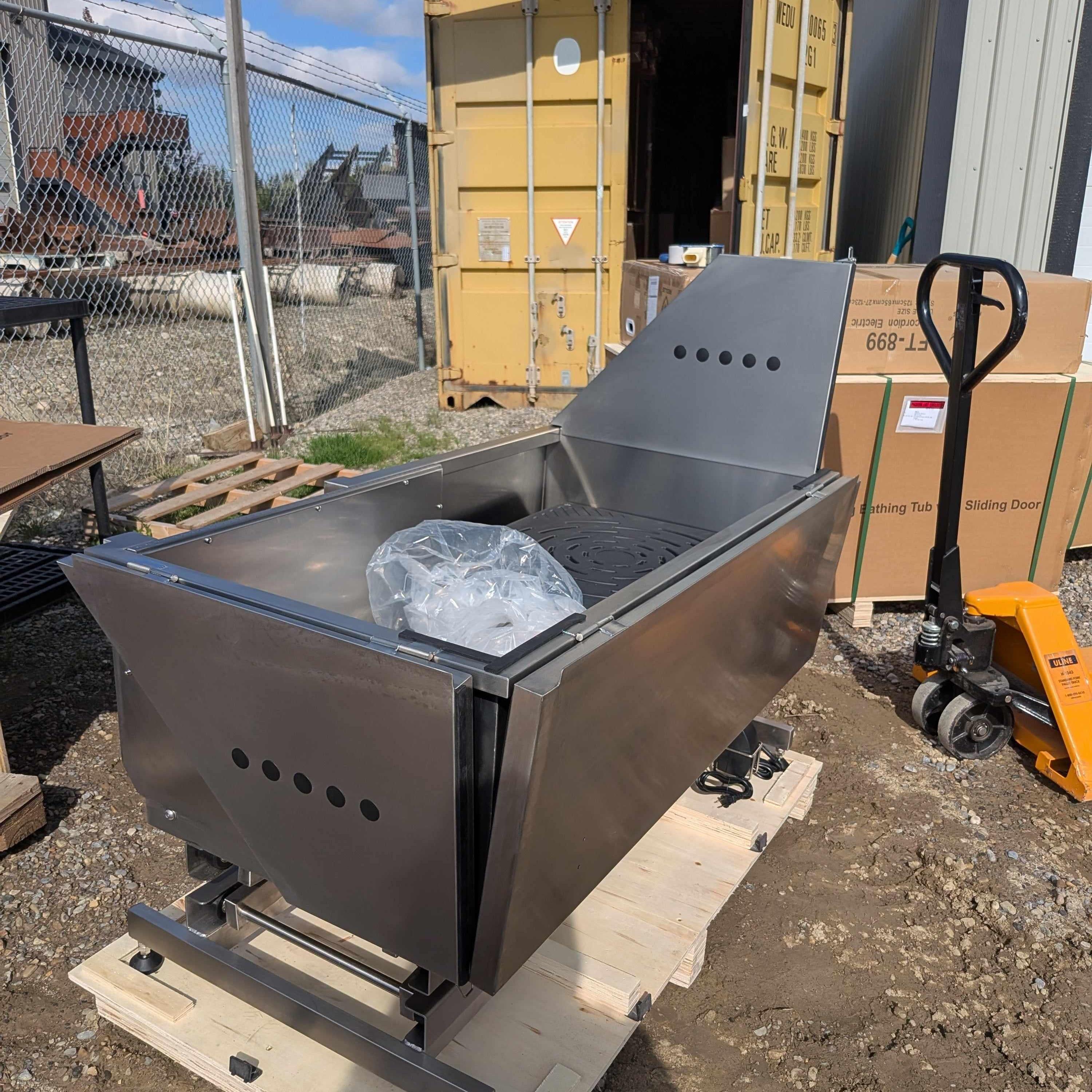 Electric Lift Classic style stainless steel Bathing Tub