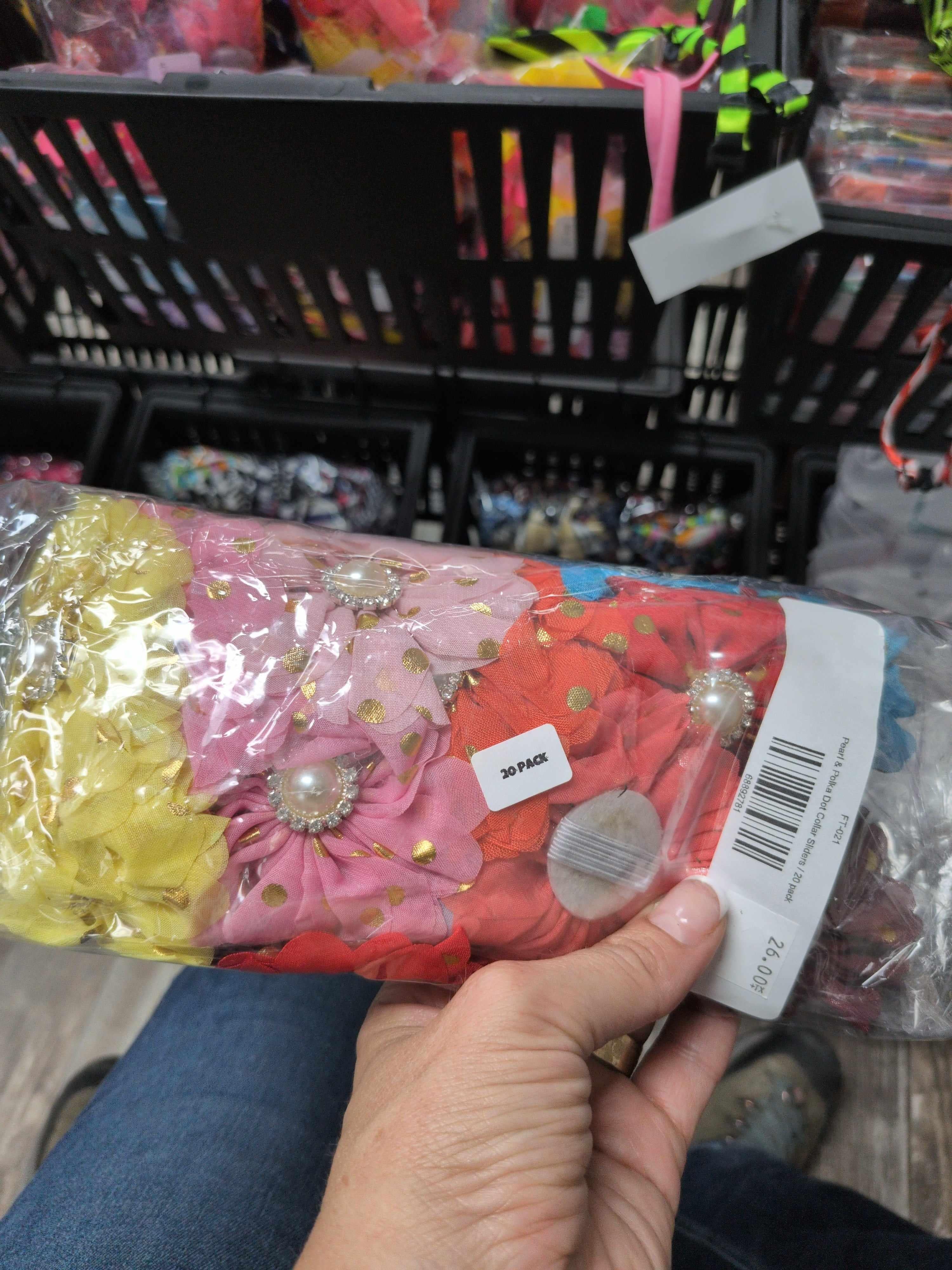 Pearl & Polka Dot Collar Sliders