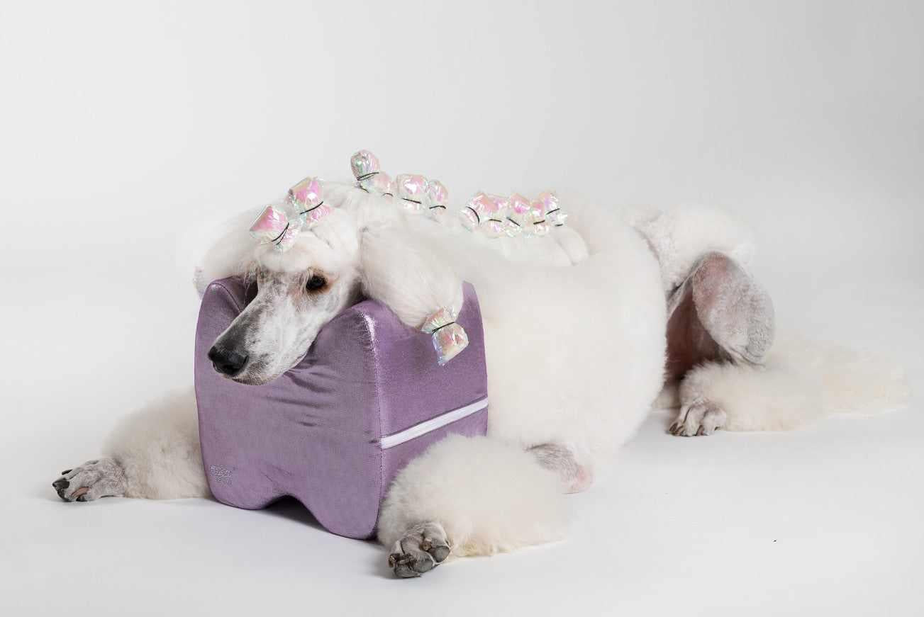 Topknot Cushion- Glitzy Purple