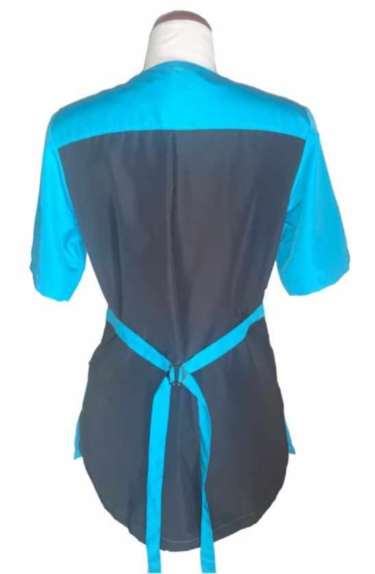 Ladybird Blue Rhinestone Zipper Colorblock Jacket