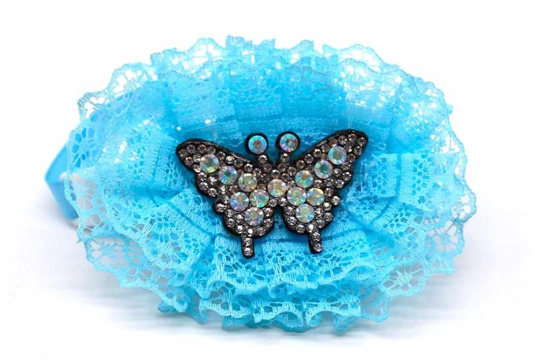 Glitter & lace oval collars