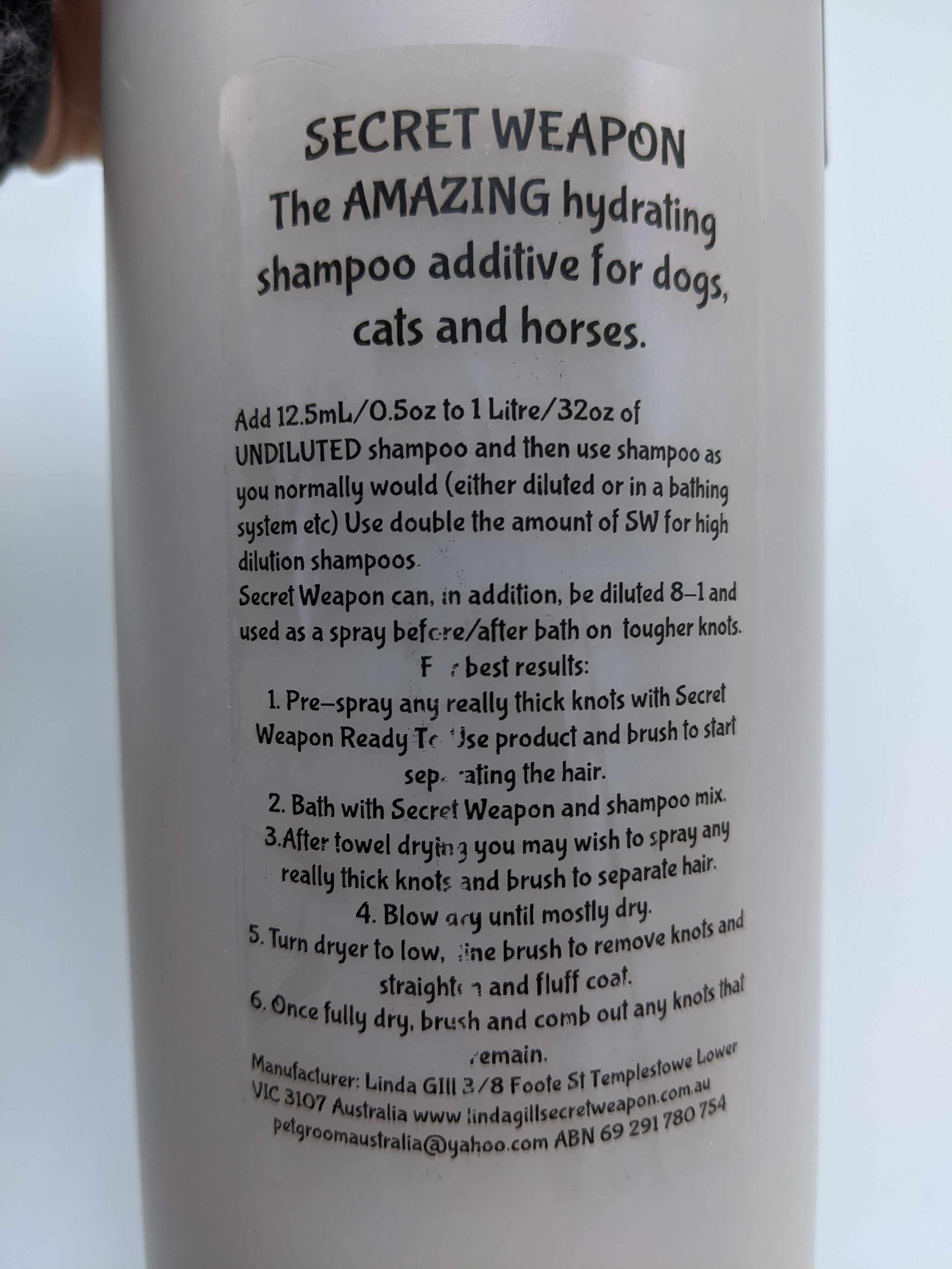 Secret Weapon - shampoo Additive