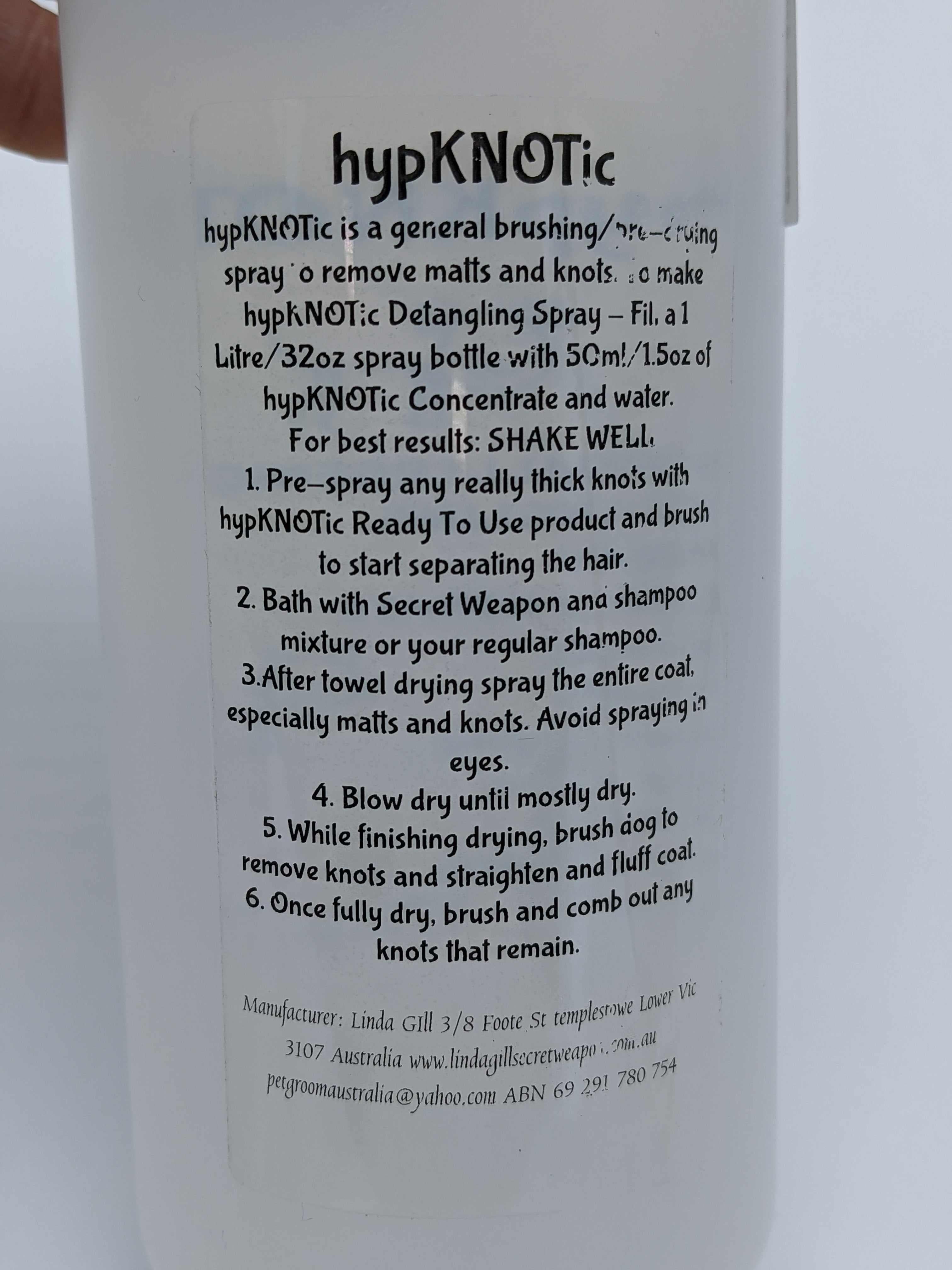 Secret Weapon -HypKNOTic detangle spray