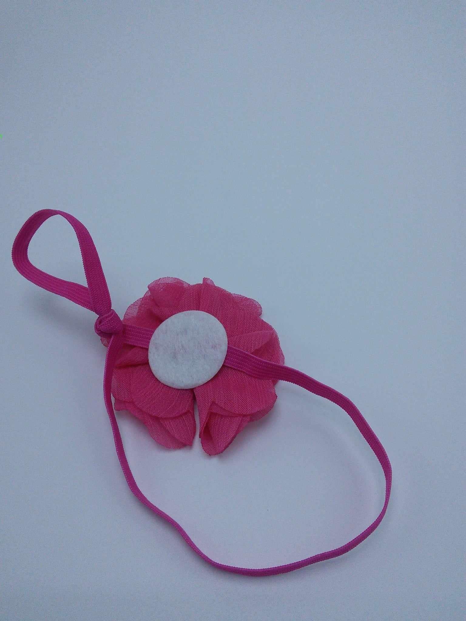 Fluttery Chiffon flower with stones & pearls