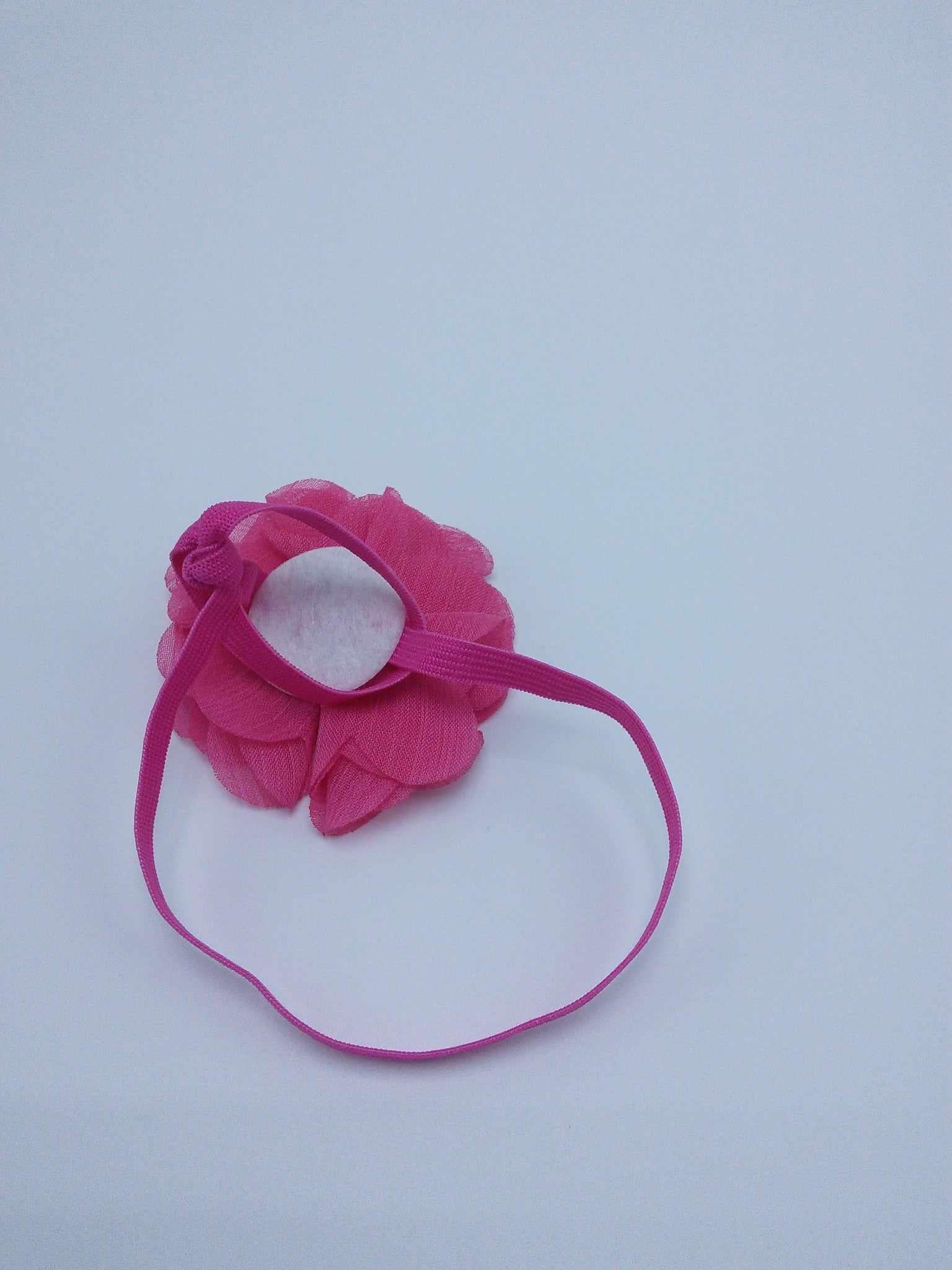 Fluttery Chiffon flower with stones & pearls