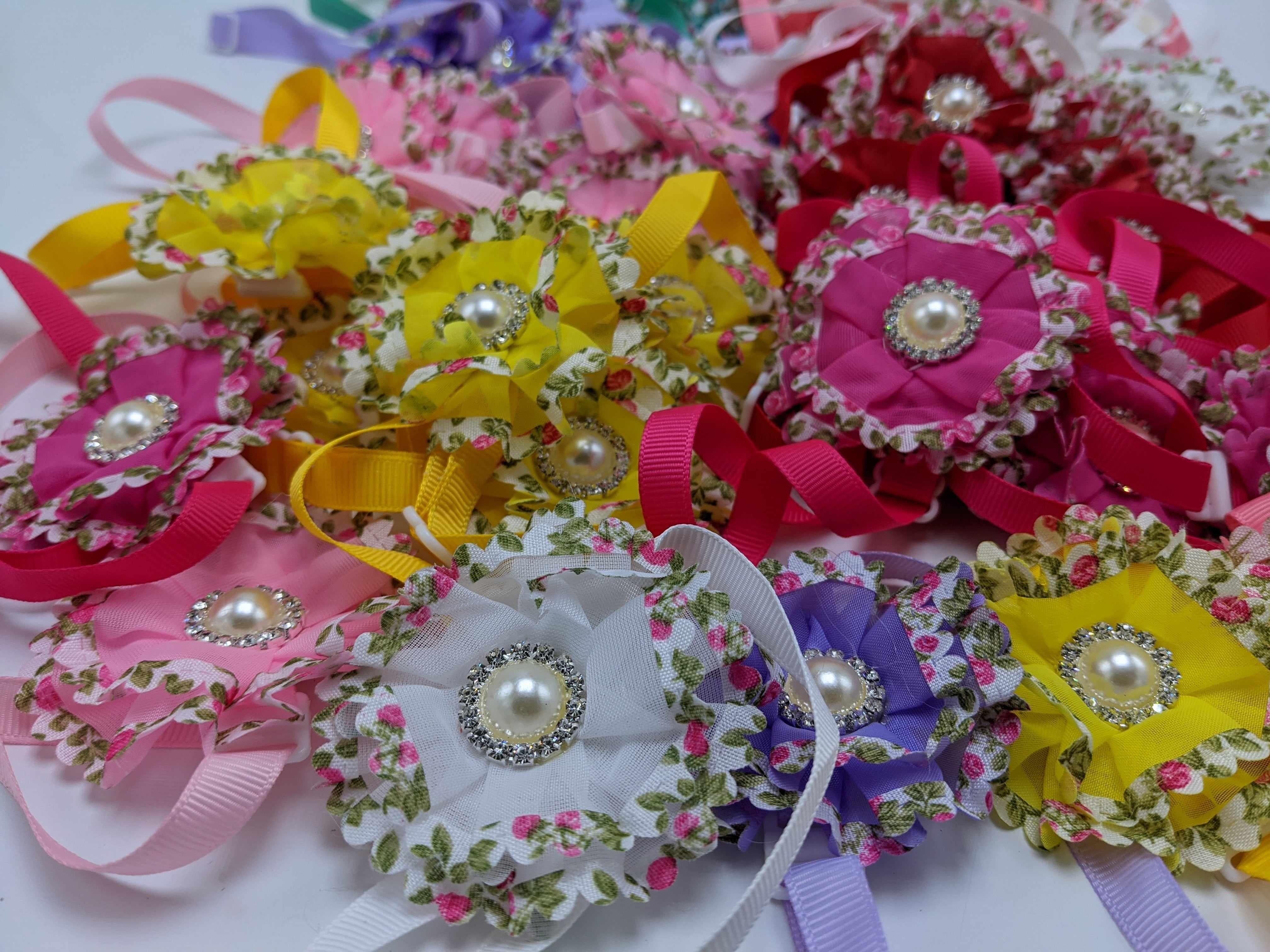Ruffles & Bling Flower Collars