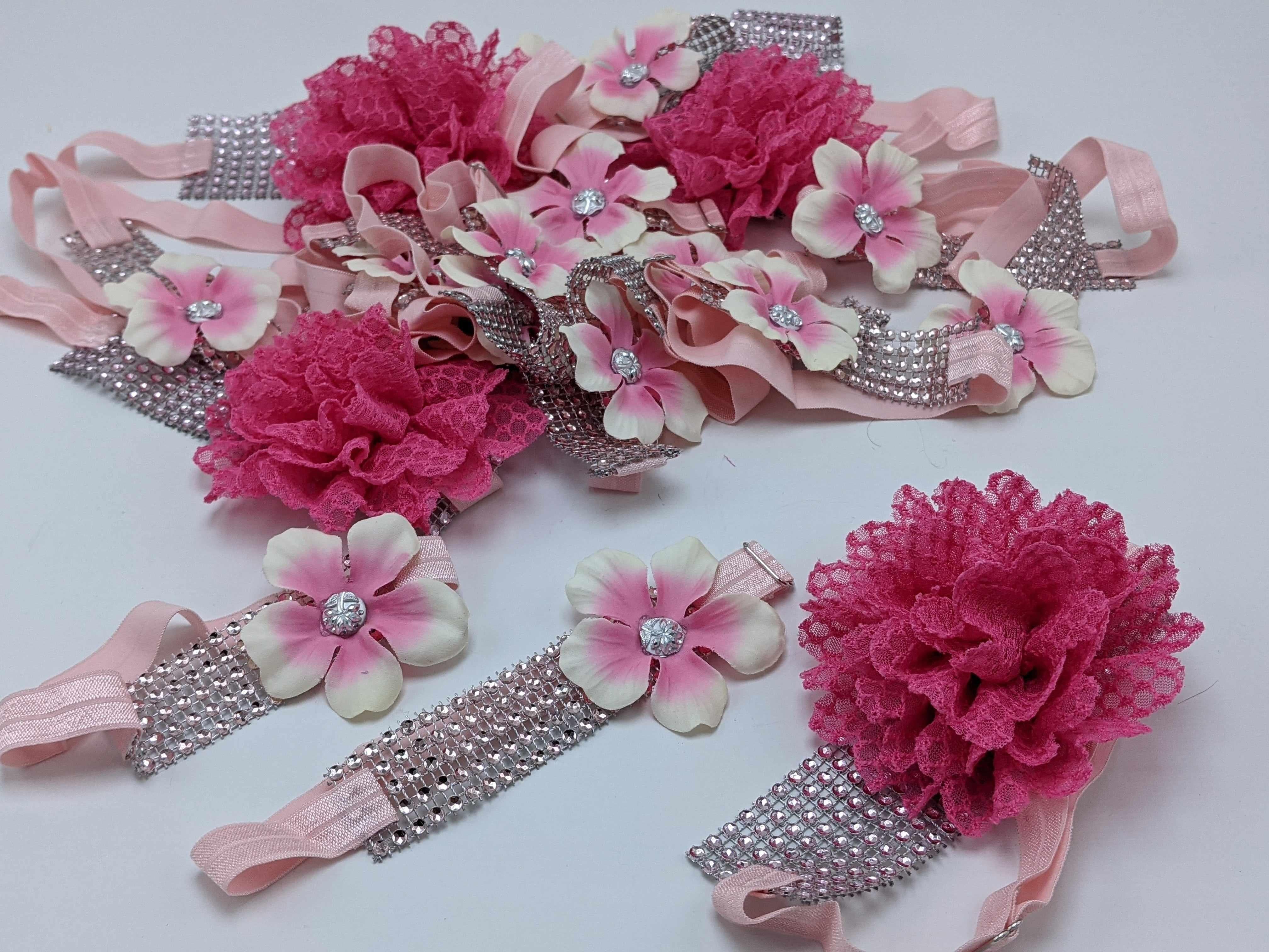 Sparkle Wrap Collars- Flower & Lace mix