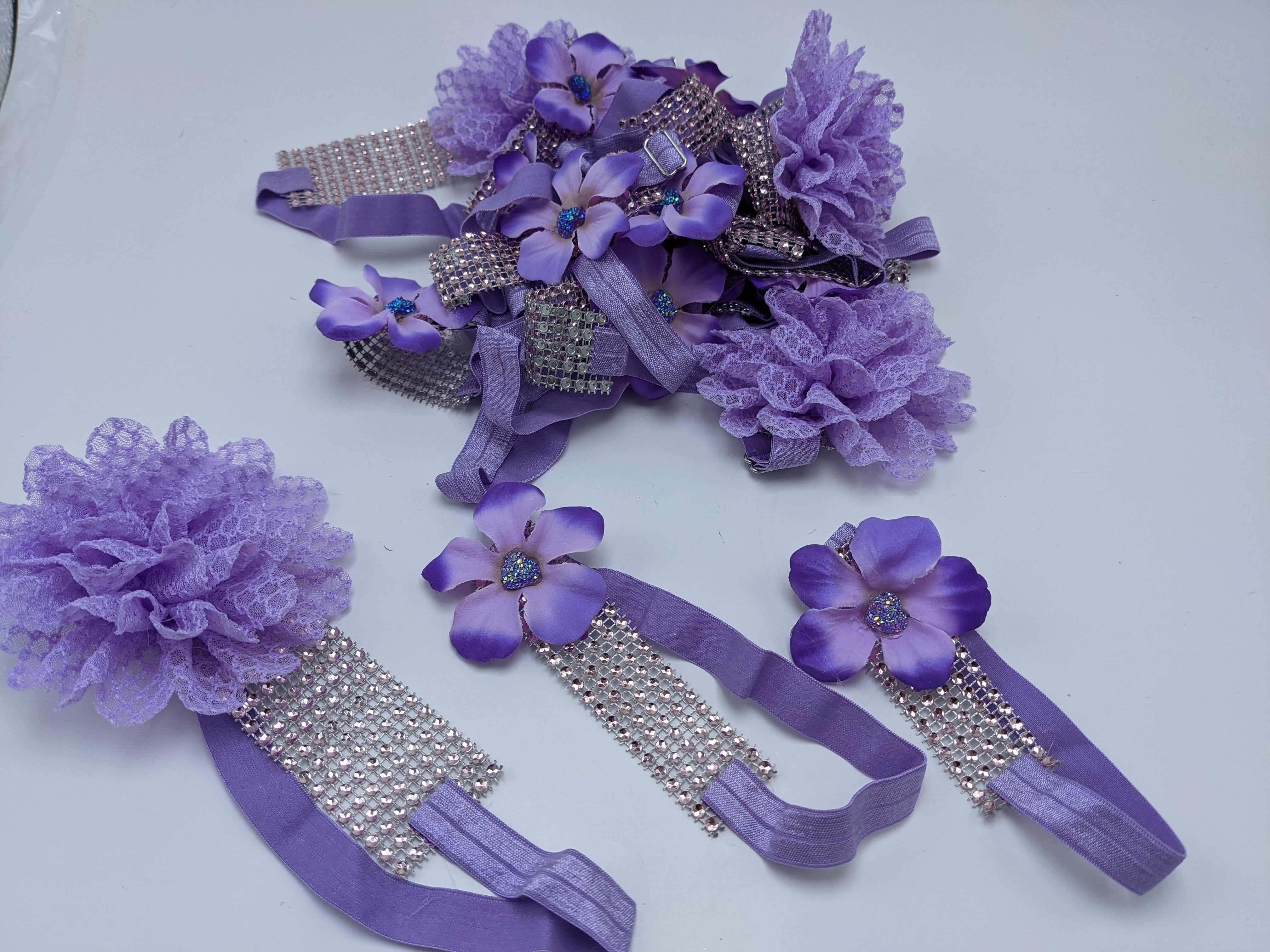 Sparkle Wrap Collars- Flower & Lace mix