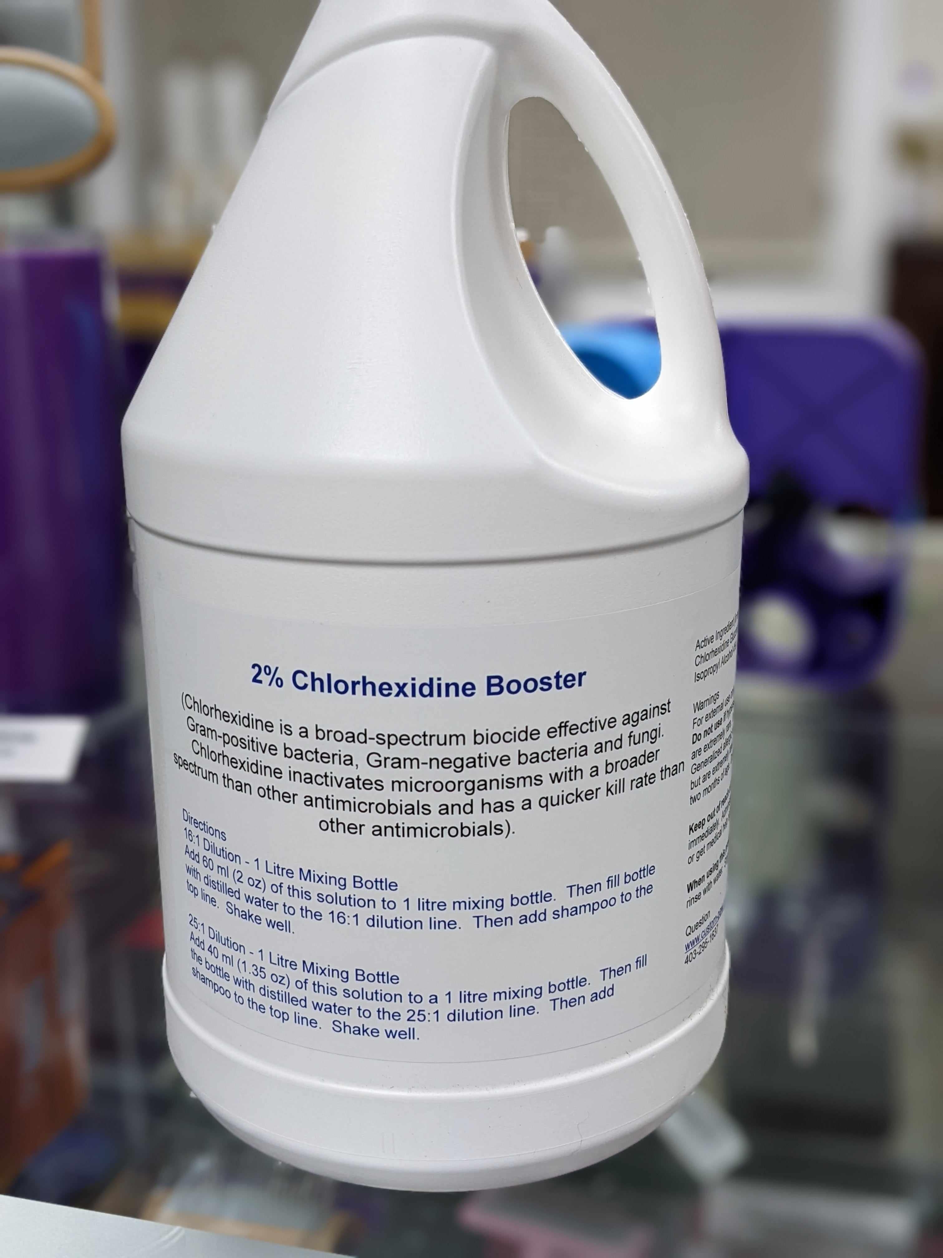 2% CHLORHEXIDINE Booster for Shampoo and/or Conditioner