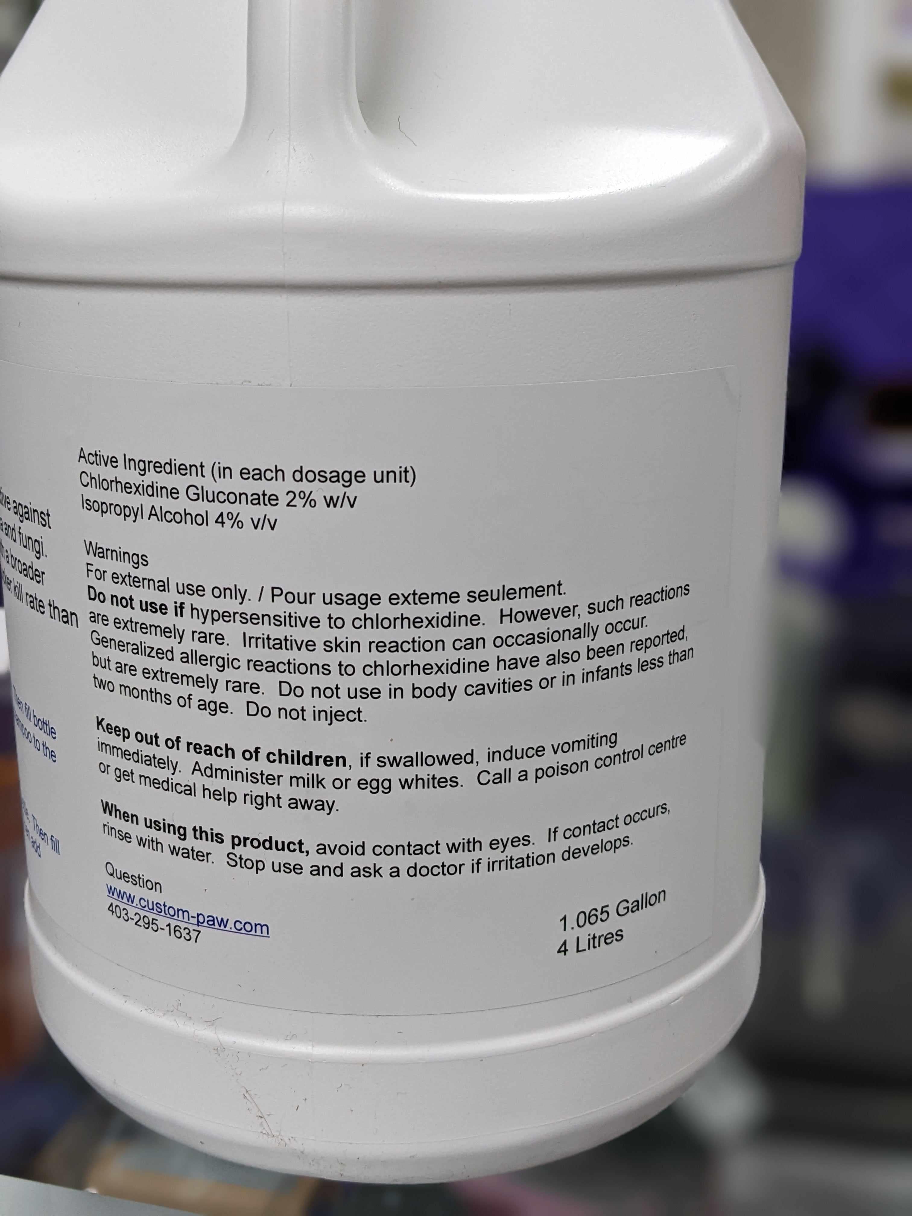 2% CHLORHEXIDINE Booster for Shampoo and/or Conditioner