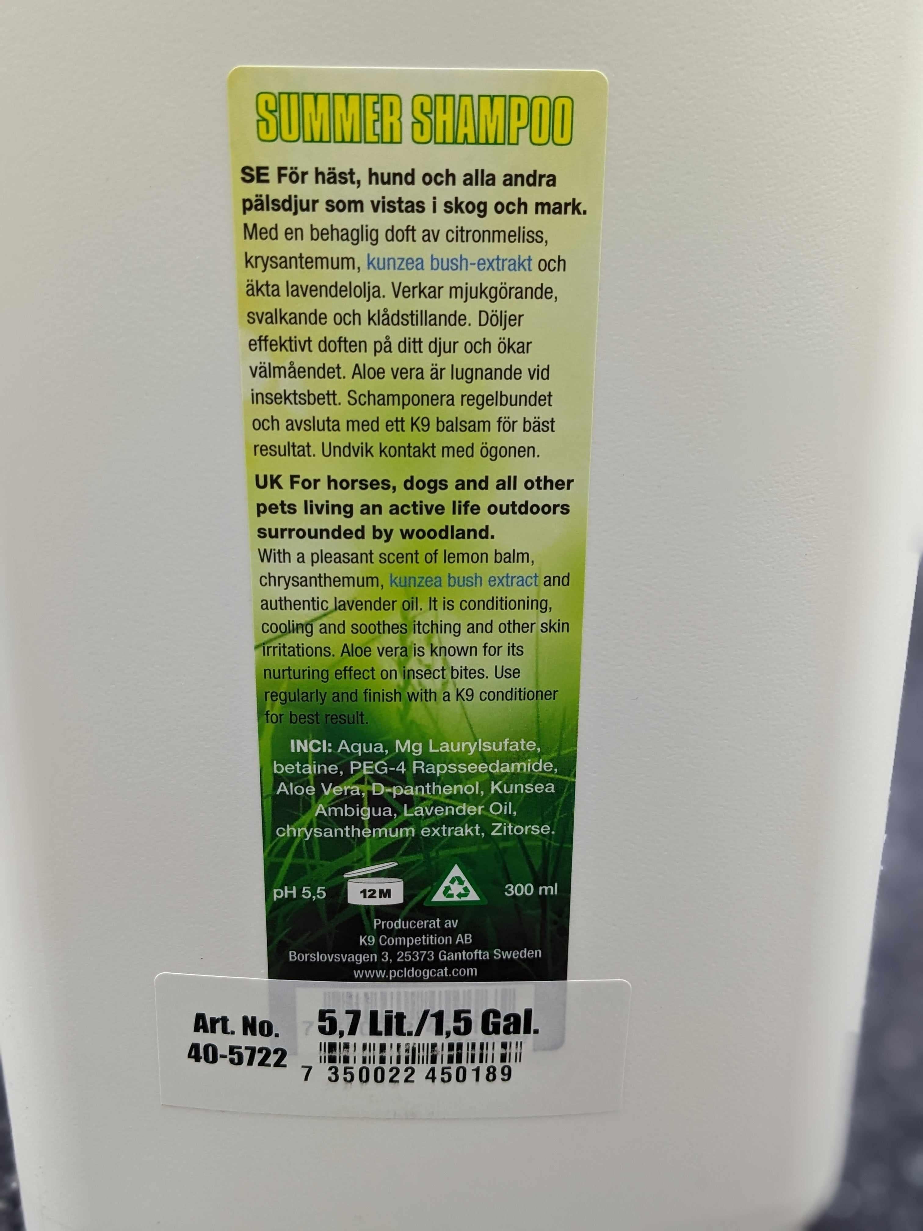 K9 Kunzea Summer Shampoo/flea tick