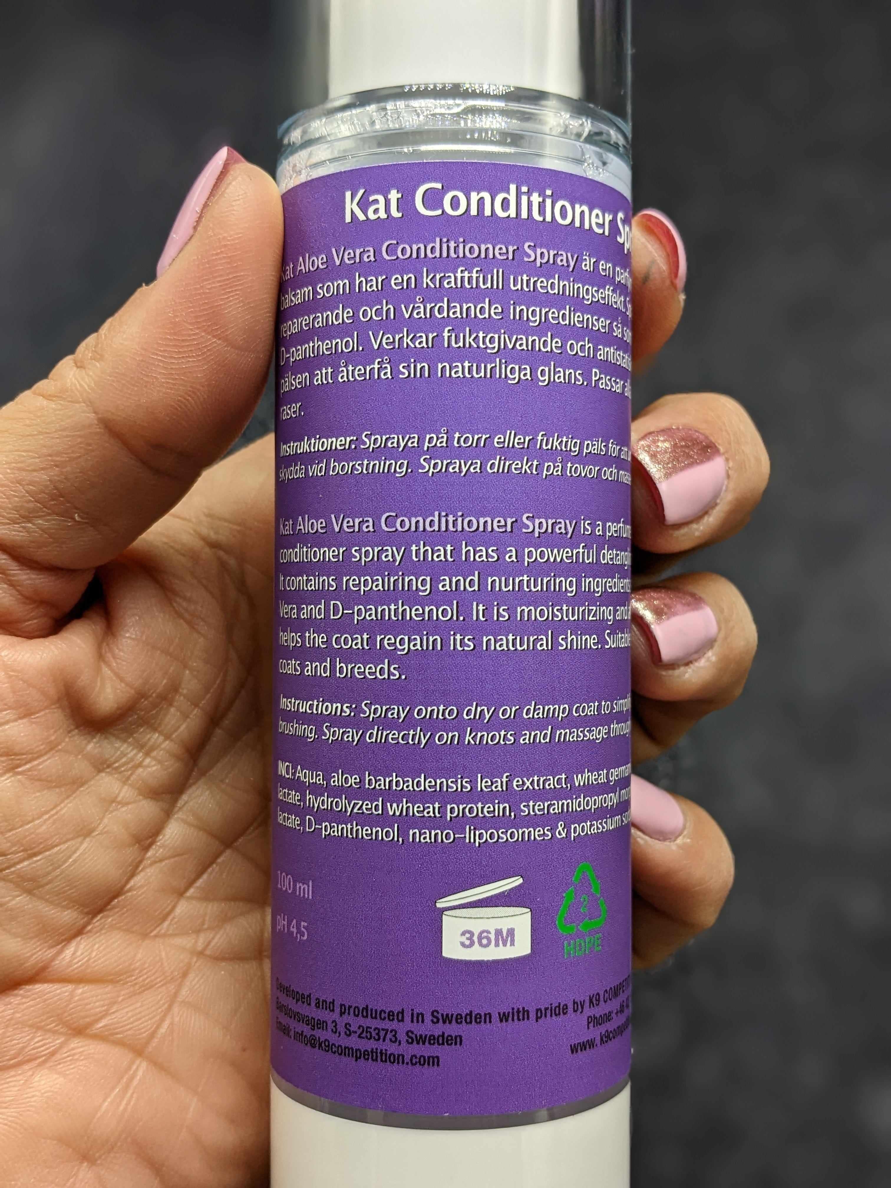 K9 KAT Leave in Conditioning Spray-scent free