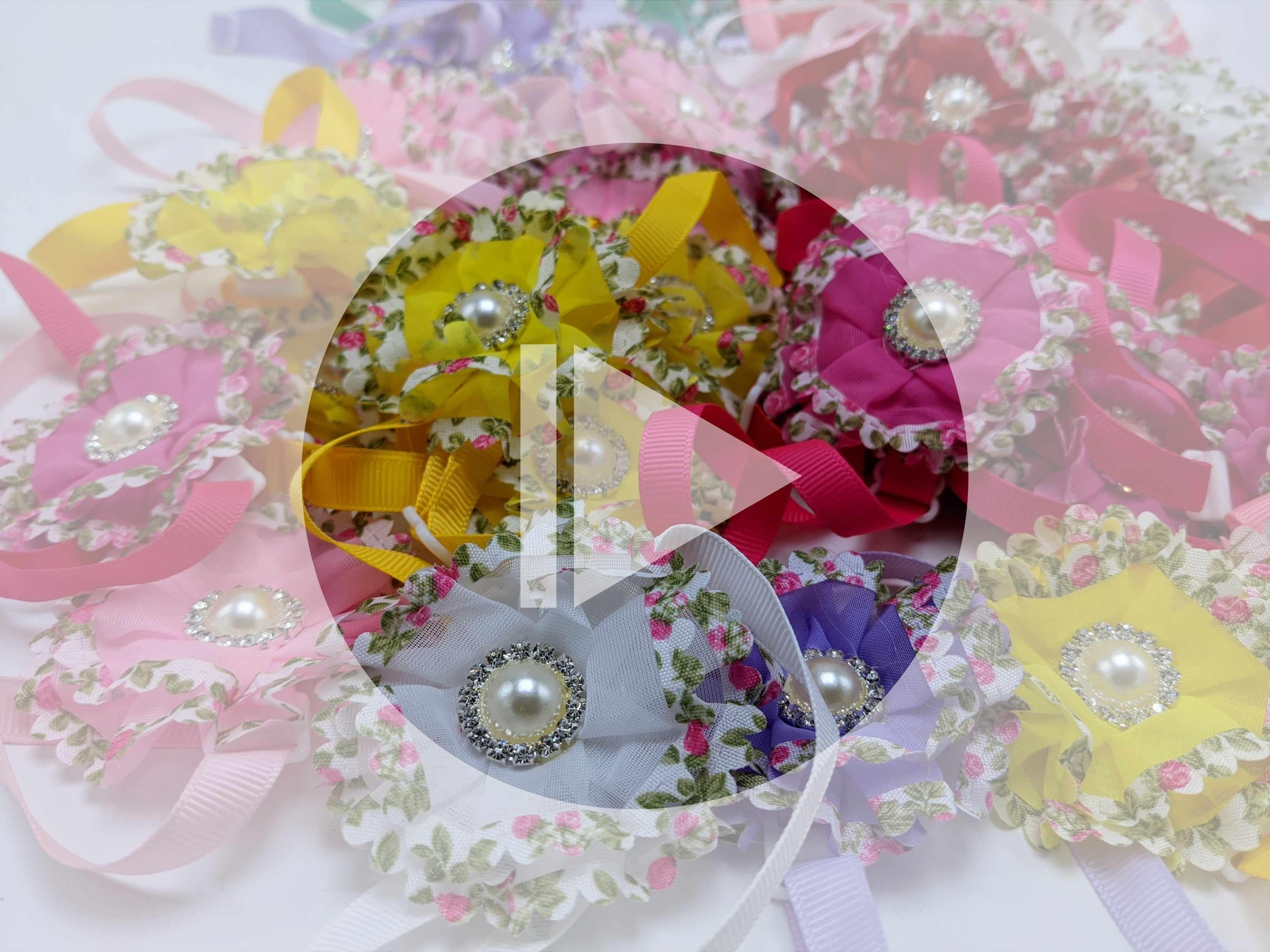 Ruffles & Bling Flower Collars