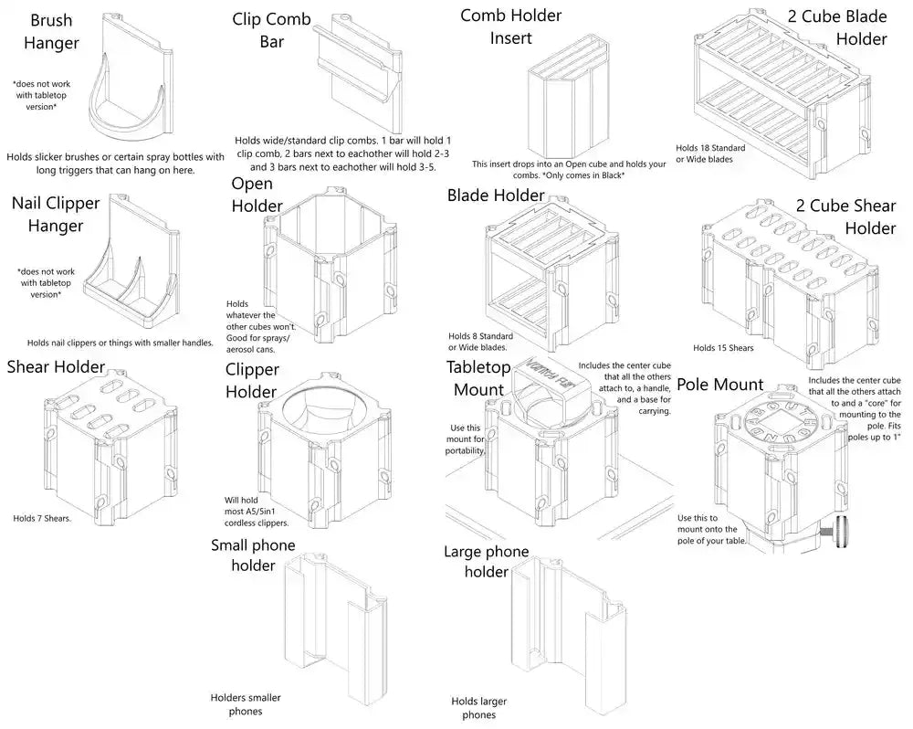 Vanity Fur Custom Cube Caddy