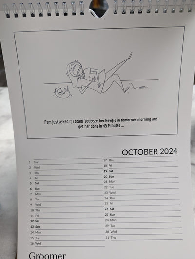 Calendrier Humour Groomer 2024