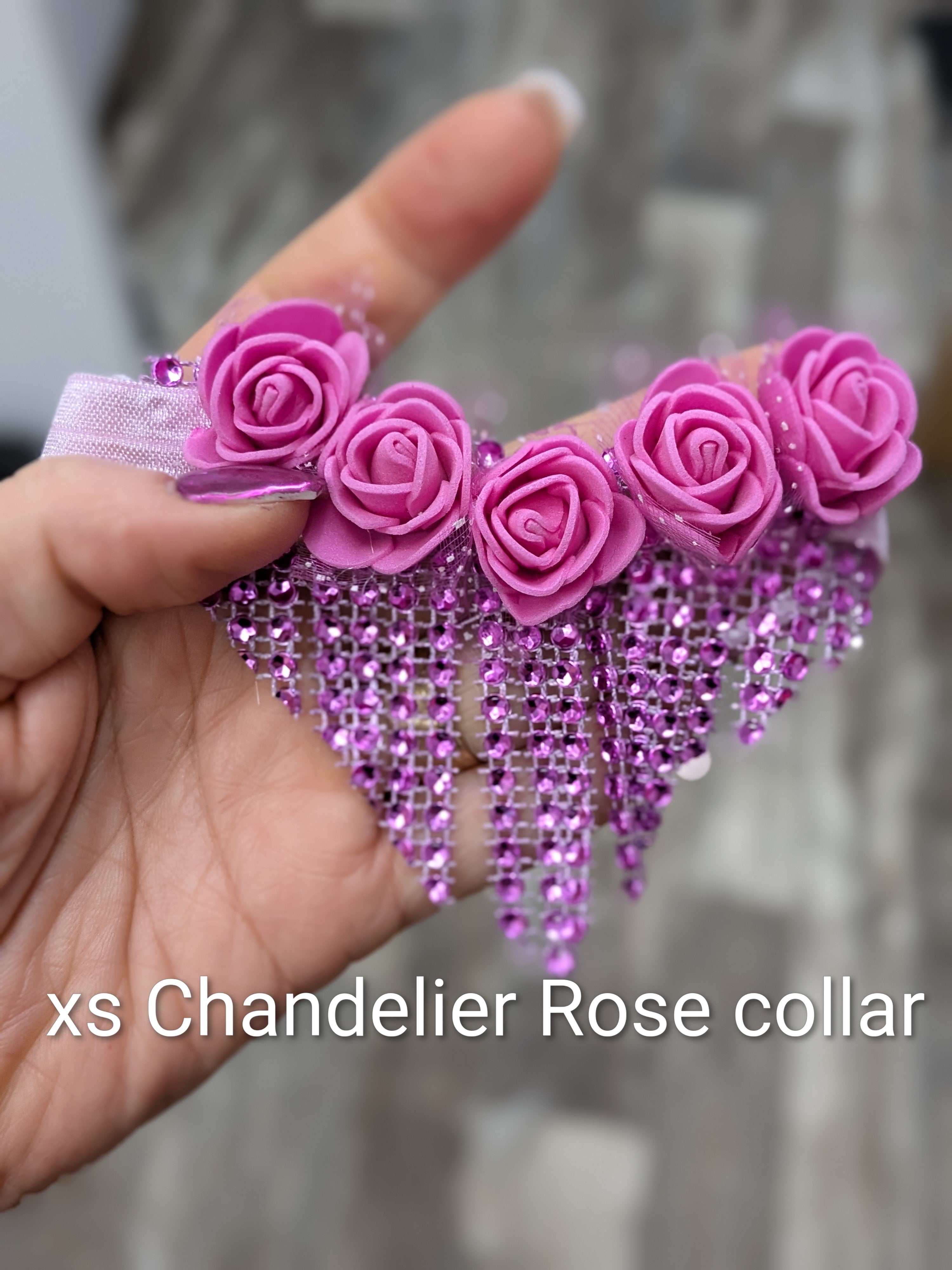 Sparkle Wrap Chandelier Rose Collars