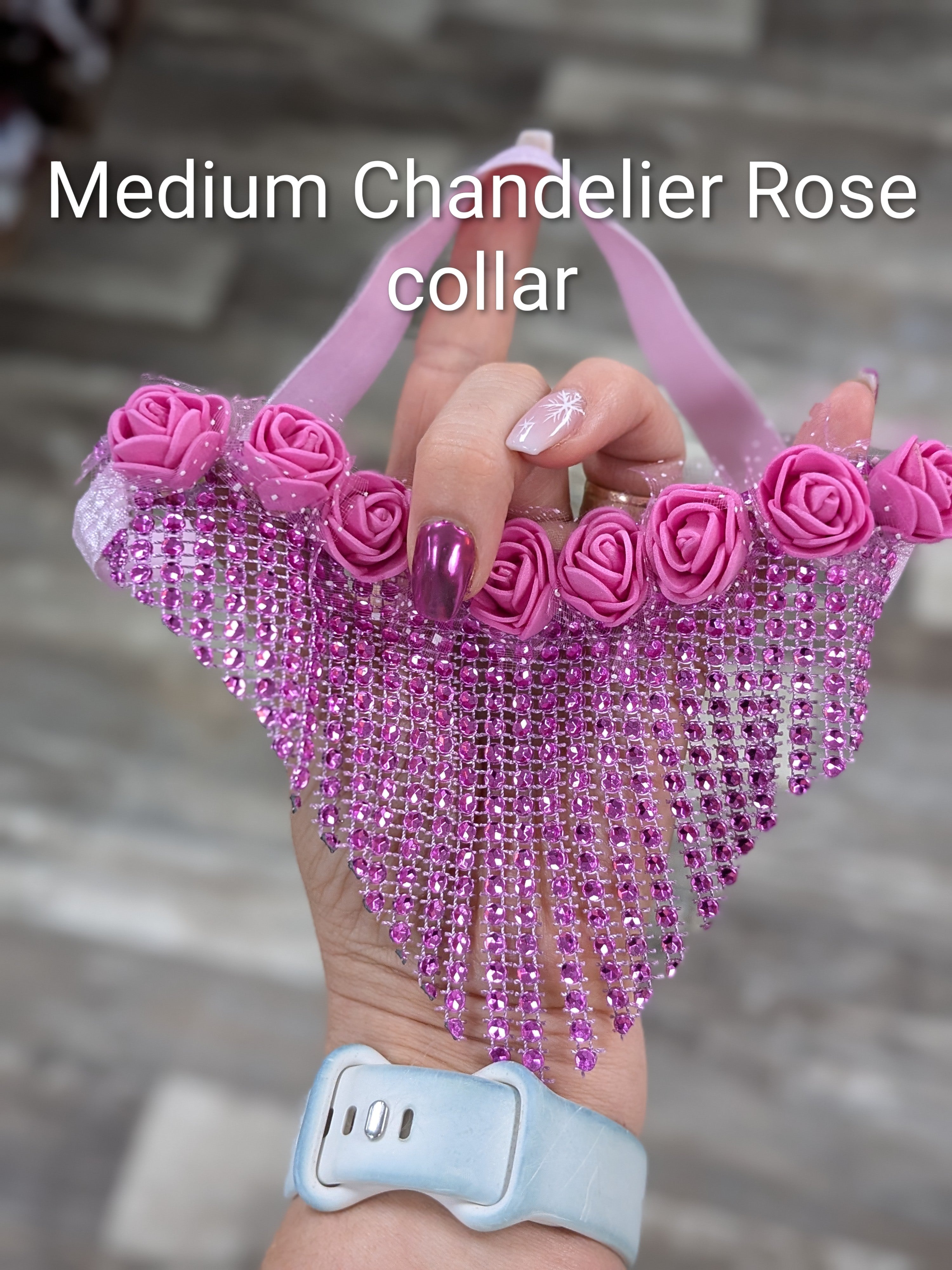 Sparkle Wrap Chandelier Rose Collars