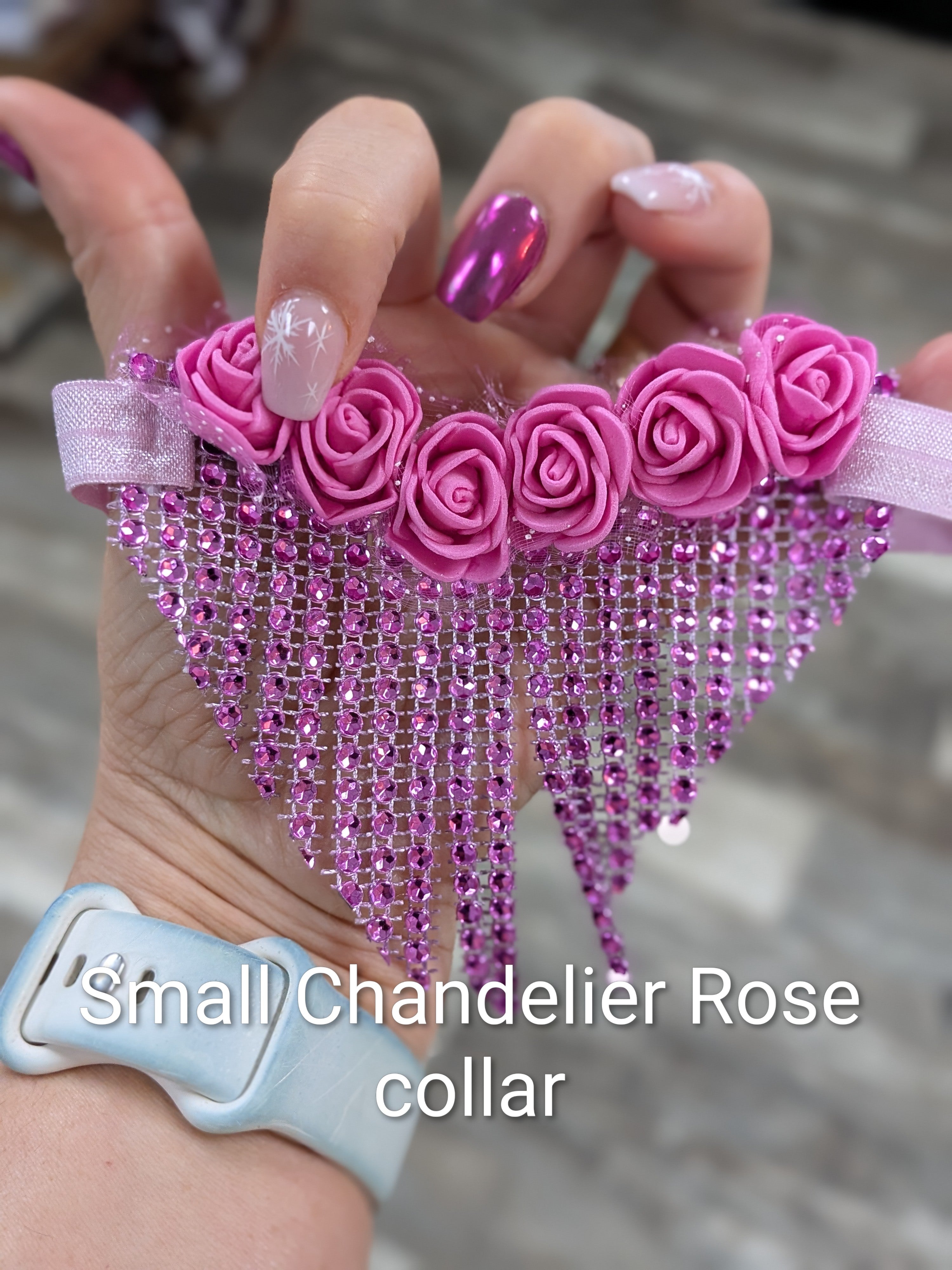 Sparkle Wrap Chandelier Rose Collars