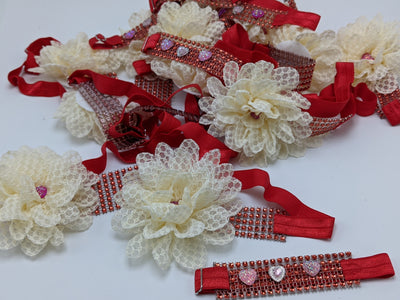 Colliers Sparkle Wrap - Mélange de fleurs et de dentelles